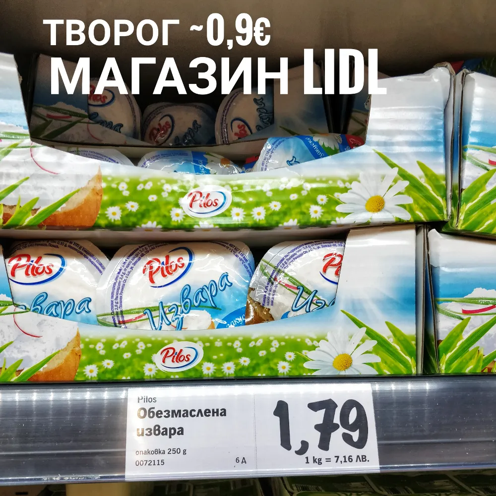 Продуктовая корзина в Болгарии