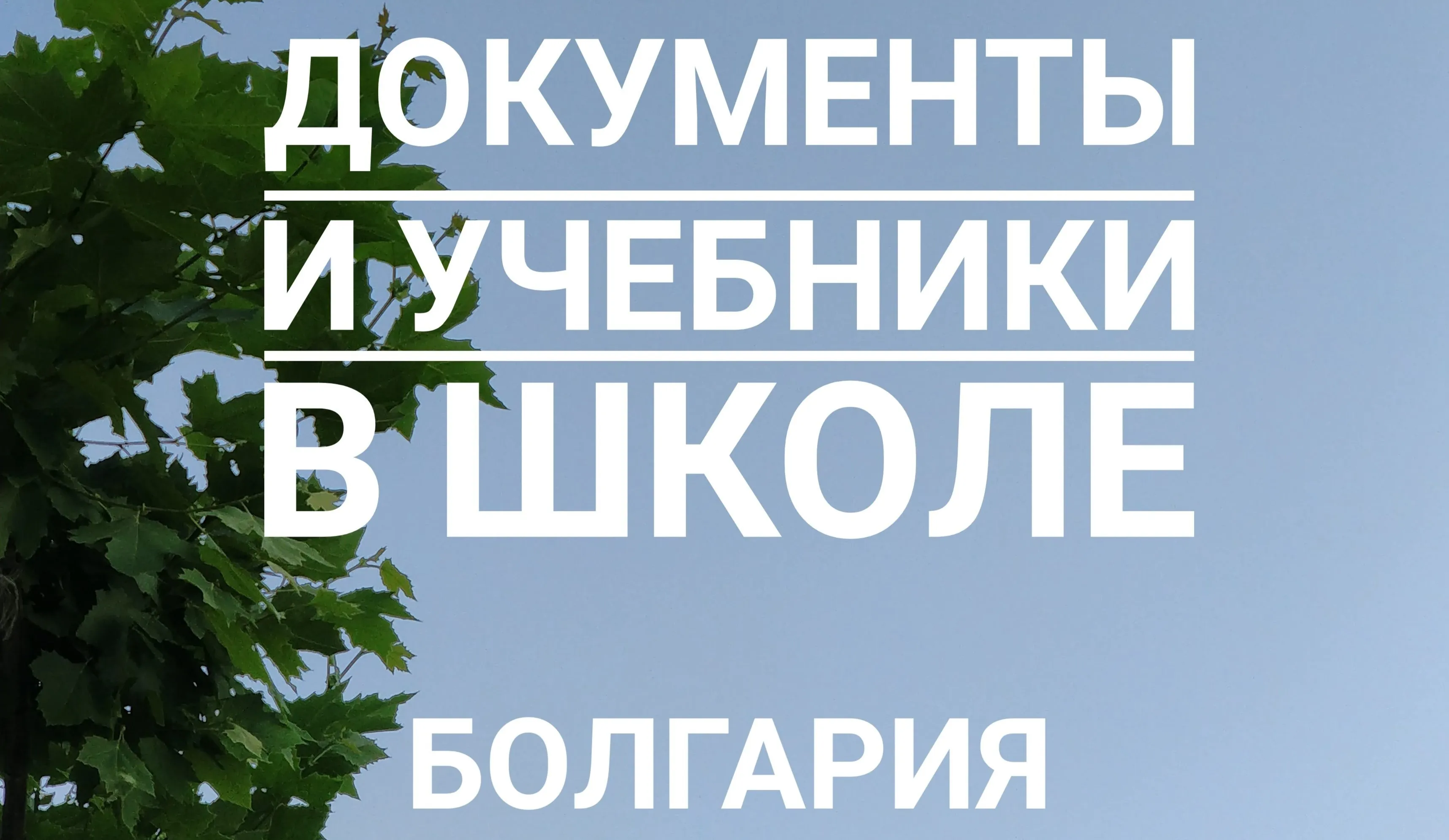 Документы для поступления в первый класс и комплекты учебников в Болгарии