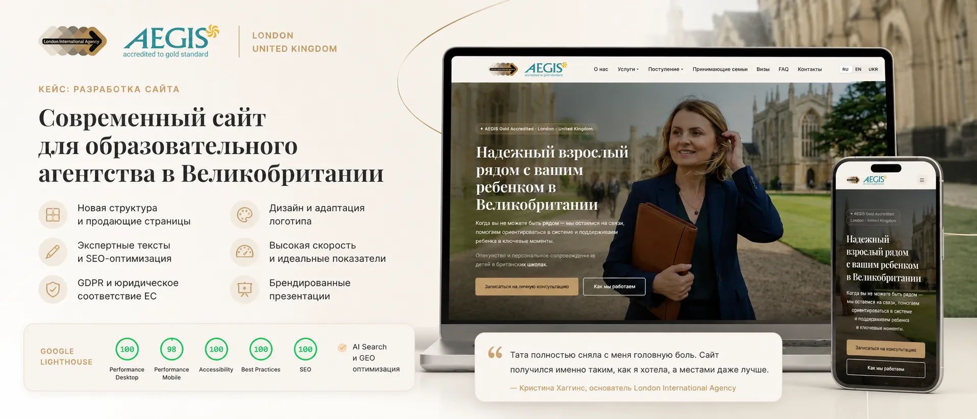 Сайт London International Agency