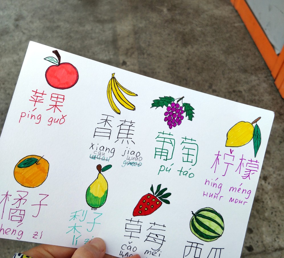 Наши творческие карточки на китайском языке для изучения слов